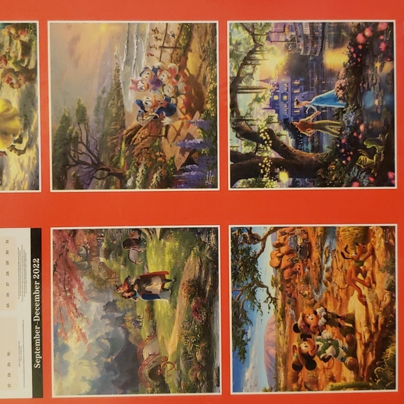 2023 Disney Dreams Thomas Kinkade 16 month wall calendar 12" x 12" - Picture 7 of 12